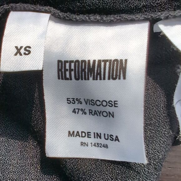 Reformation Black Wide Leg Jumpsuit Romper Xs - Picture 6 of 11